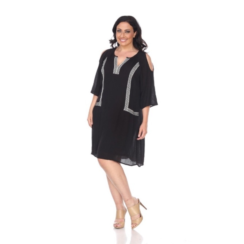 Plus size Marybeth embroidered dress.